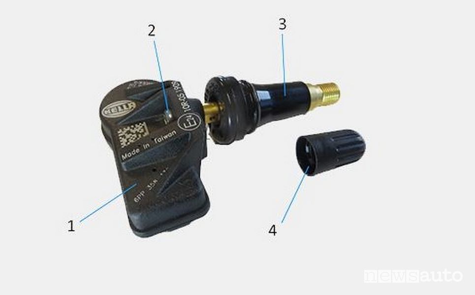 Nikou Sensore TPMS per moto senza fili TPMS con 2 sensori esterni