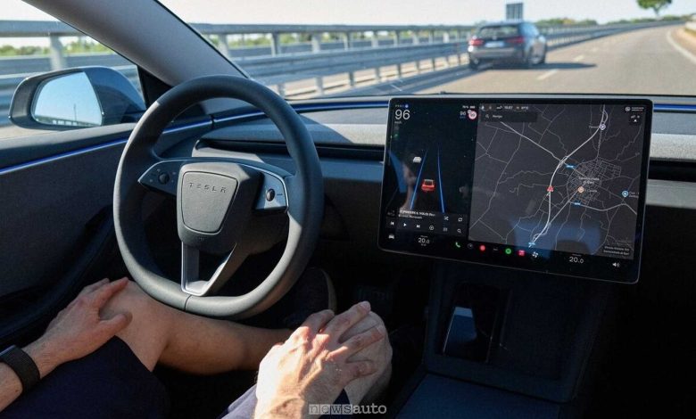 Testa guida autonoma Full Self-Driving (FSD)