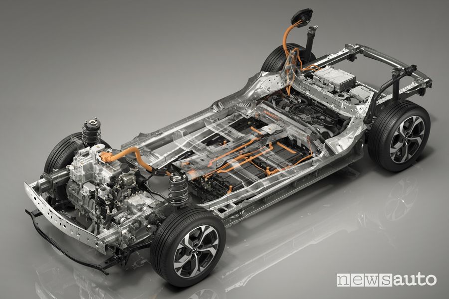 Scocca Mazda MX-30 e-Skyactiv R-EV motore rotativo