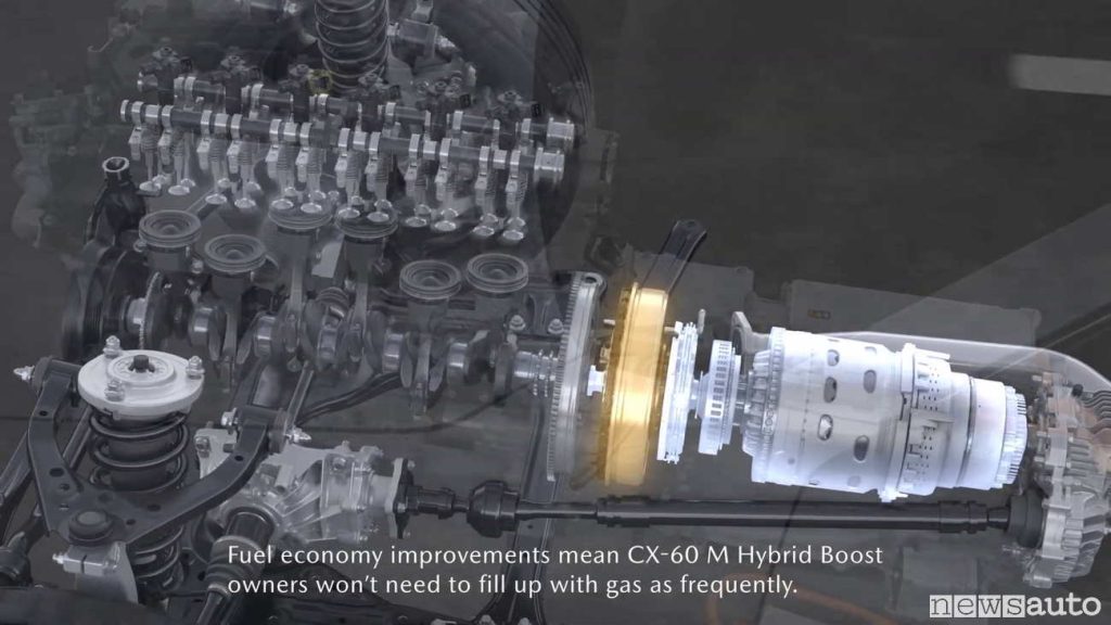 Il motore della Mazda CX-60 diesel, uno dei motori più puliti al mondo