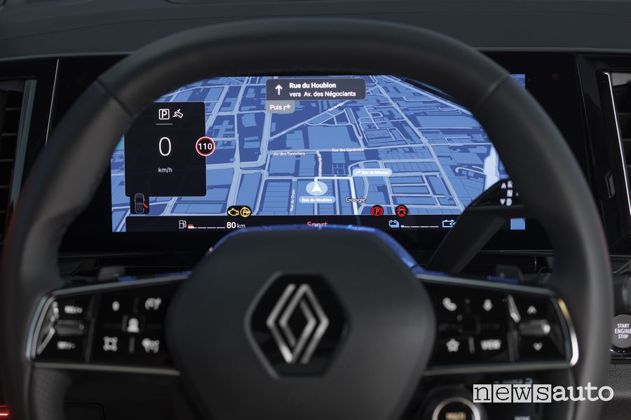 Nuovo Renault Espace navigatore display guidatore