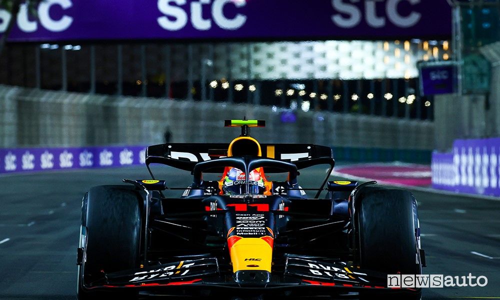 Sergio Perez su Red Bull ha vinto il Gp dell'Arabia Saudita F1 2023