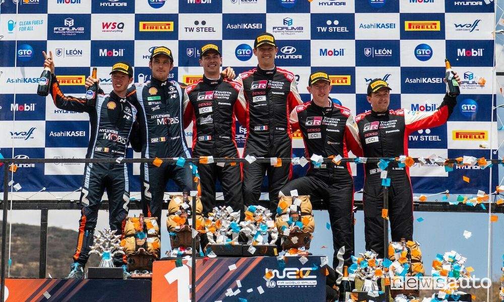 Podio del Rally del Messico 2023