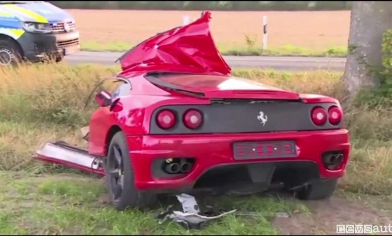 Incidente terribile Ferrari 360 Modena spezzata in 2 VIDEO