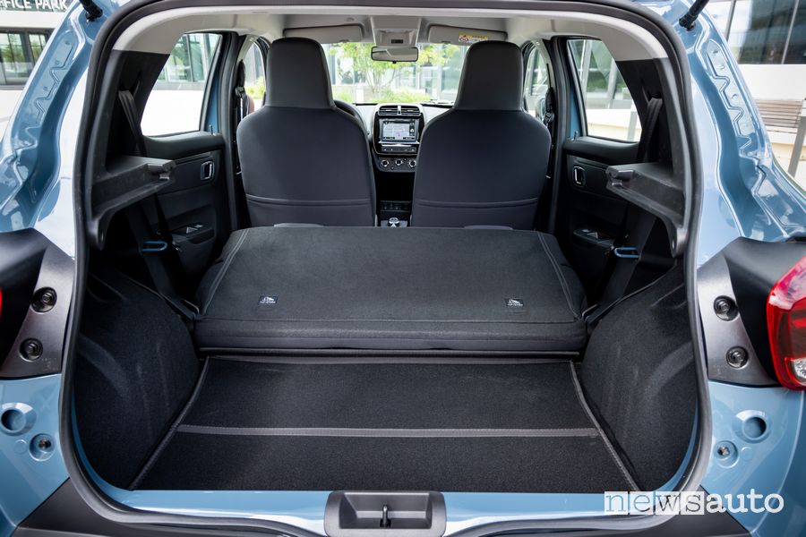 Dacia Spring Extreme bagagliaio abitacolo