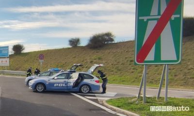 auto contromano A1 Polizia Stradale