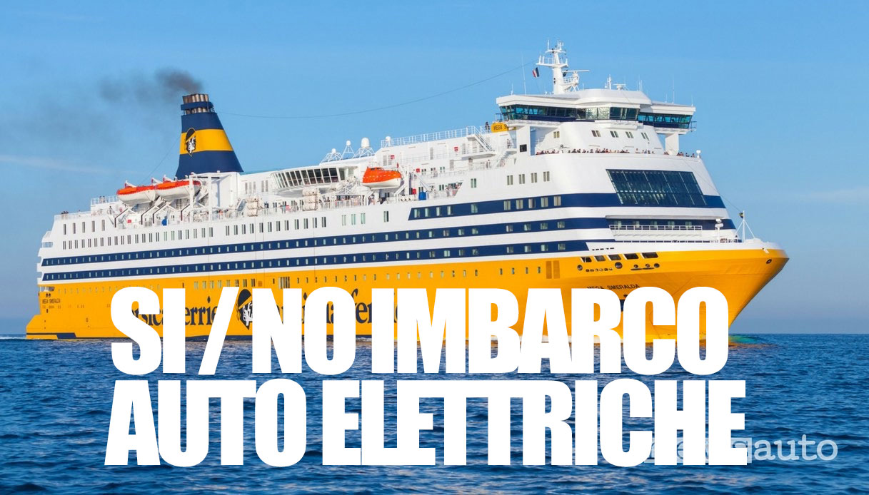 Imbarco auto elettriche, ibride, a gas sui traghetti in Italia