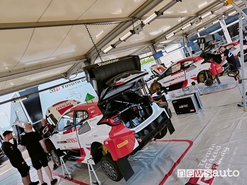parco assistenza Toyota al Rally Italia Sardegna 2023