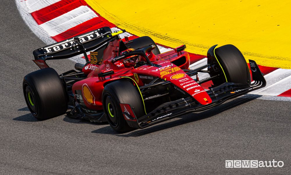 Qualifiche F1 Gp di Spagna 2023 Ferrari Carlos Sainz prima fila