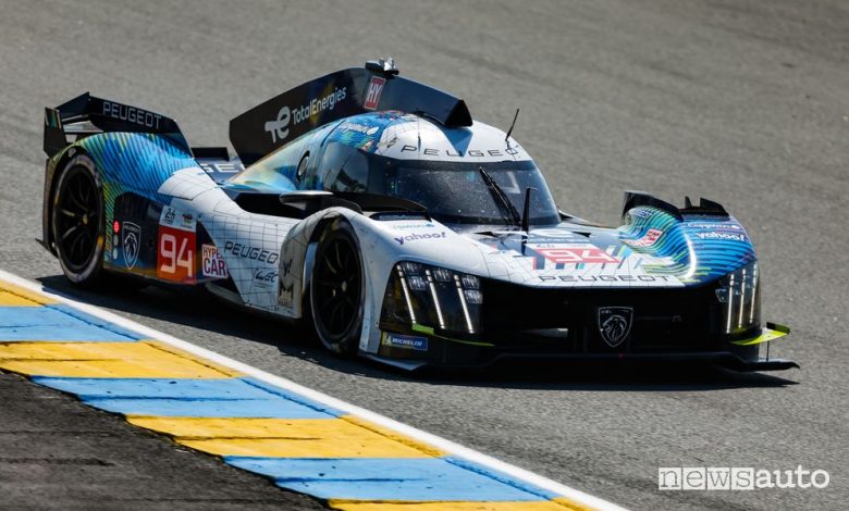 Peugeot 9X8 in pista a Le Mans