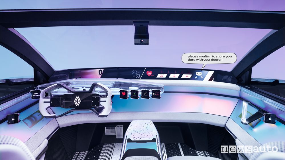 Concept-car Renault H1st vision assistente al monitoraggio sanitario