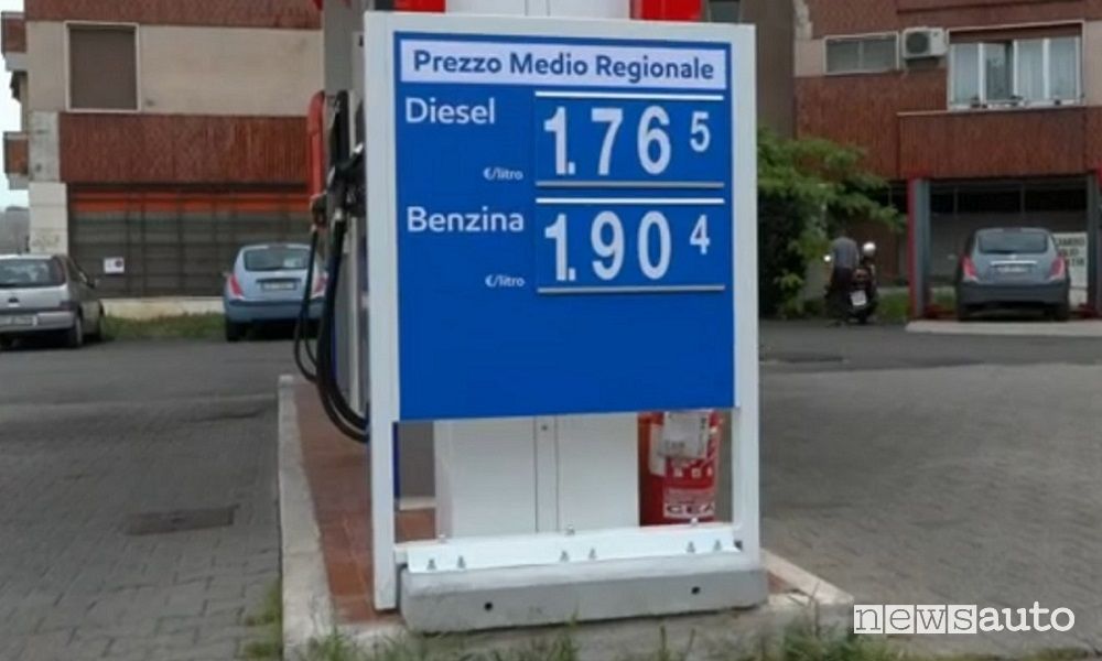Prezzo medio regionale dei carburanti