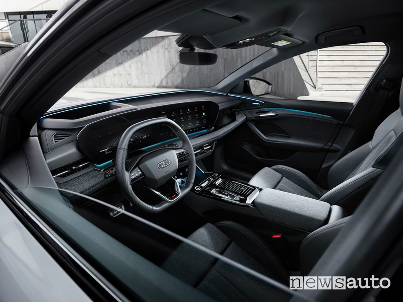 Audi Q6 e-tron volante abitacolo