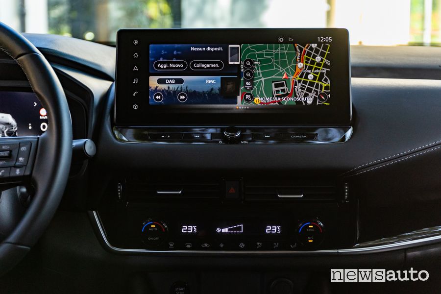 Nissan Qashqai ePower 90esimo display navigatore