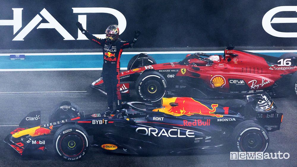F1 gara Abu Dhabi 2023 vittoria Max Verstappen