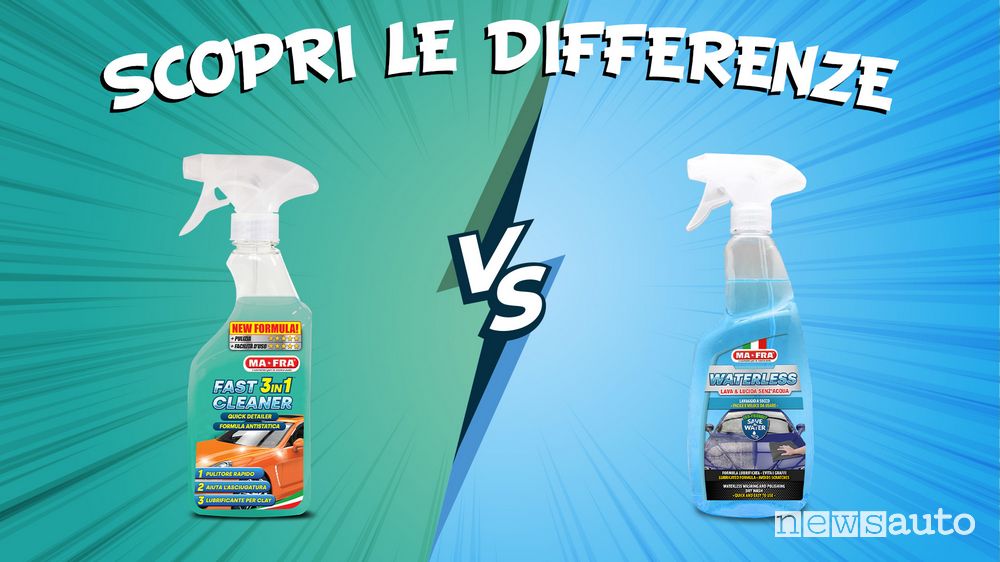 Differenze Fast Cleaner 3in1 con Waterless
