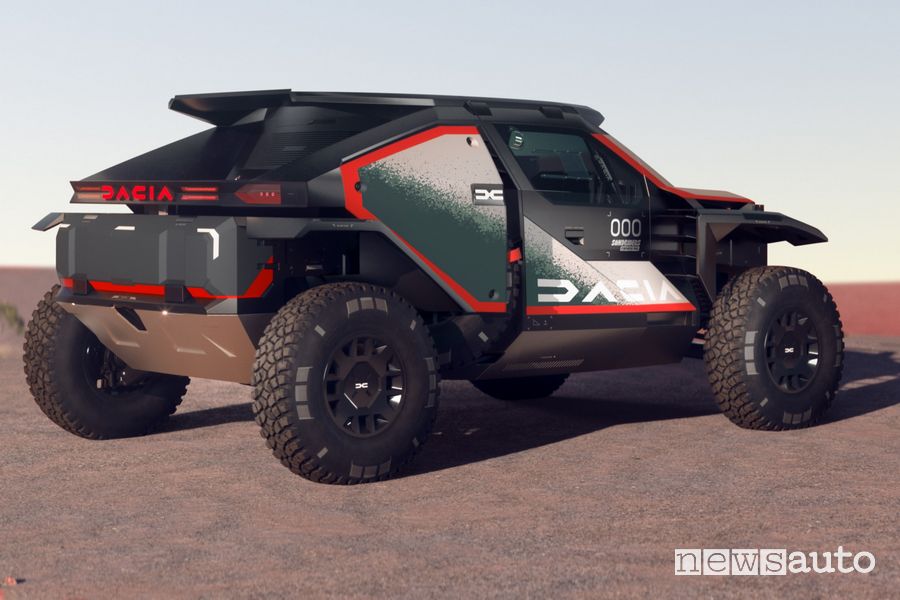 Dacia Sandrider proto Dakar 2025 posteriore 3/4