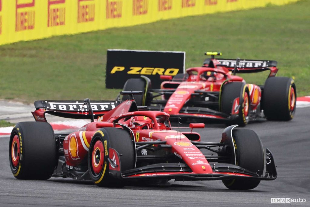 F1 gara Cina 2024 Ferrari Leclerc e Sainz