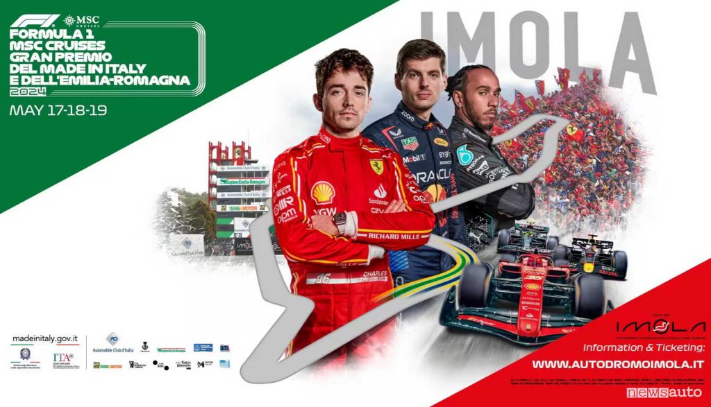 Poster of the 2024 Emilia Romagna GP on the Imola track