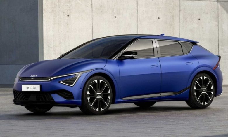 Nuova Kia EV6 GT Line anteriore 3/4