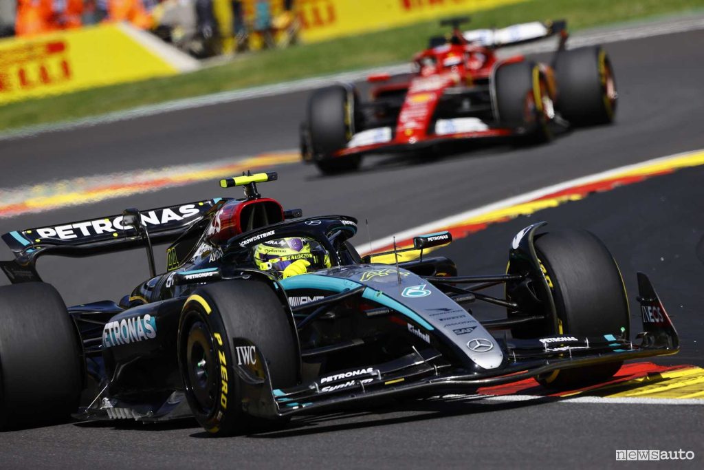 F1 gara Belgio 2024 Mercedes Lewis Hamilton