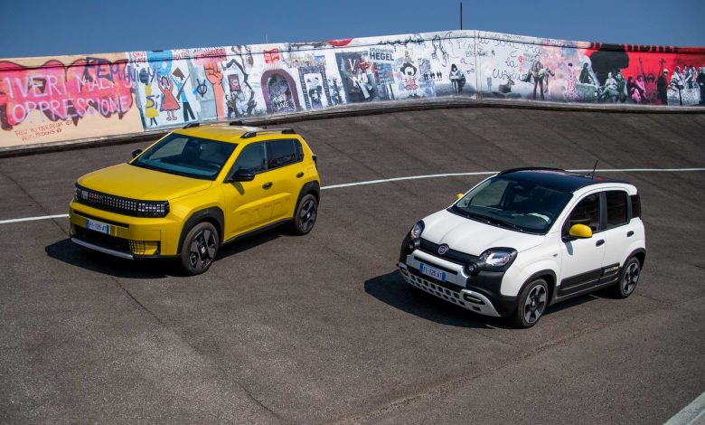 Fiat Pandina e Grande Panda nella parata dei 125 anni al Lingotto
