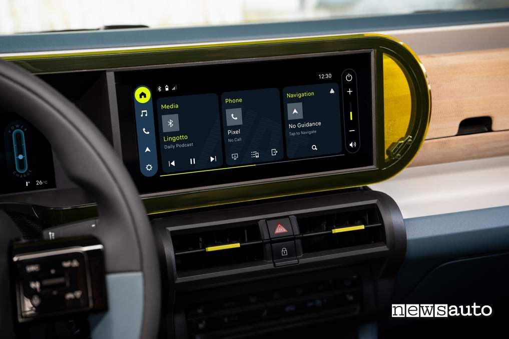Fiat Grande Panda display 10.25" infotainment