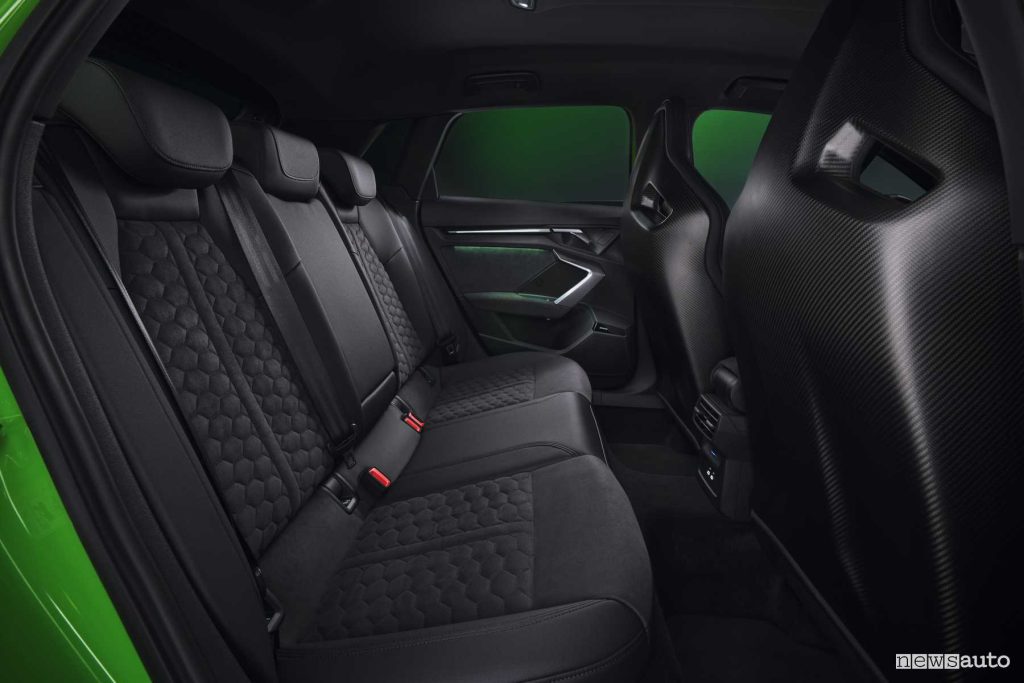 Audi RS 3 Sportback rear seats passenger compartment