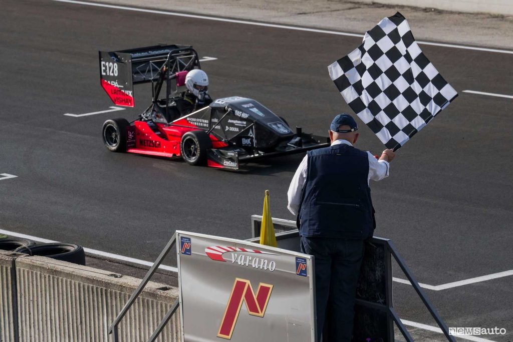 Formula SAE Italy 2024 single-seater on the track