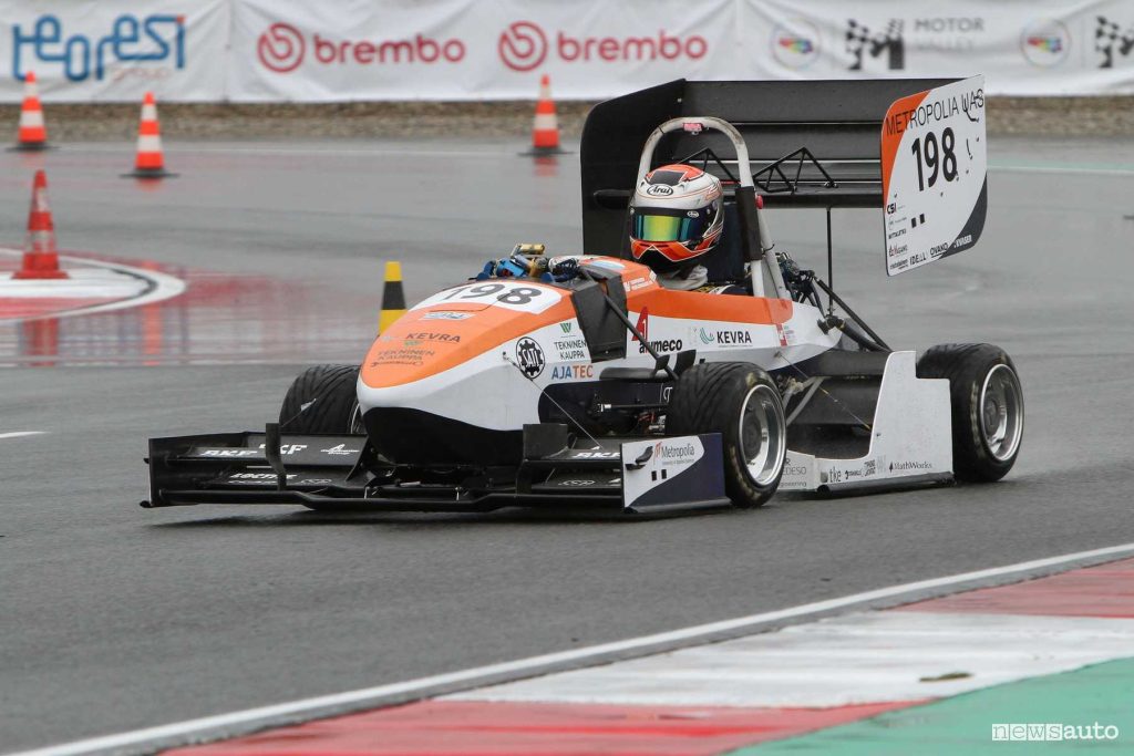 Formula SAE Italy 2024 single-seater on the track