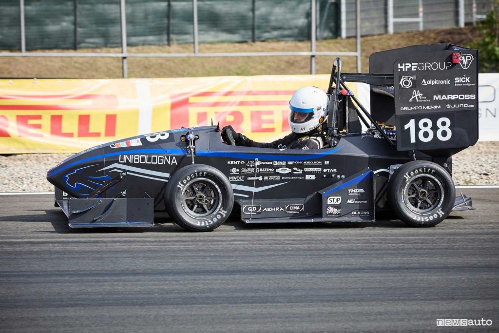 Formula SAE Italy 2024 single-seater on the track