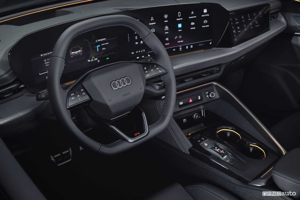 Audi Q5 volante, display plancia abitacolo