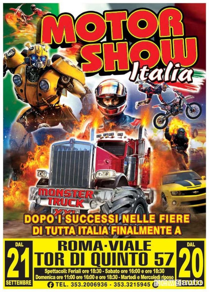 Locandina Motor Show di Roma, dal 21 settembre al 20 ottobre 2024