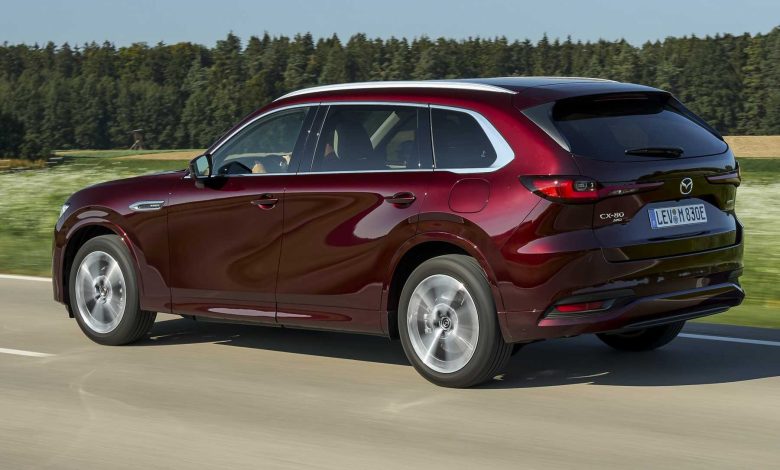 Mazda CX-80 plug-in-PHEV su strada