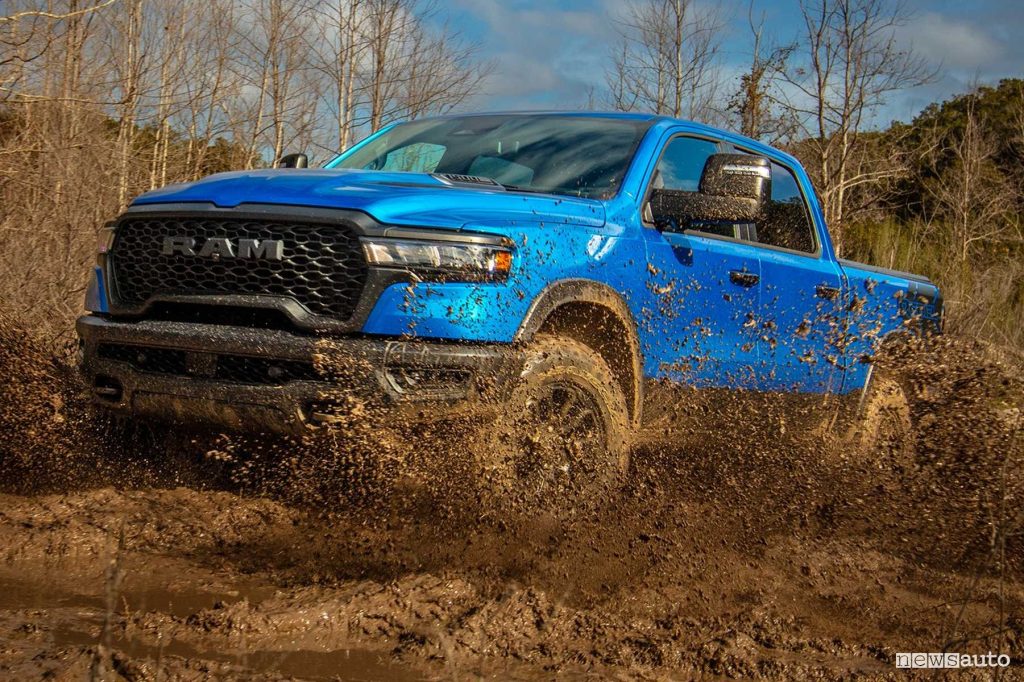 Ram 1500 Rebel off road in the mud