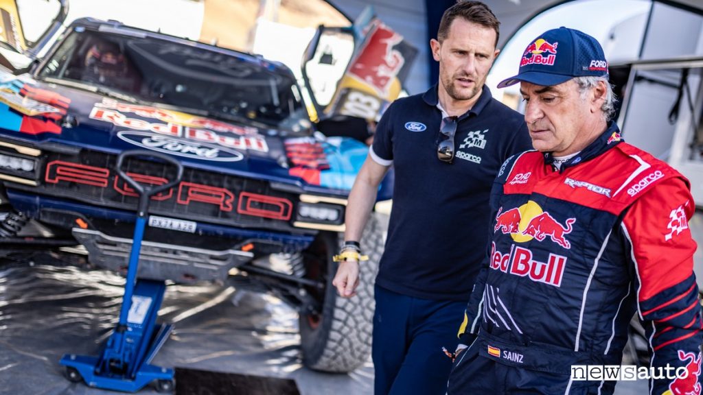 Carlo Sainz Sr. during the second stage of the Morocco Rally in Zaghura