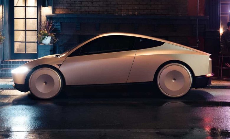 Tesla Cybercab Robotaxi laterale