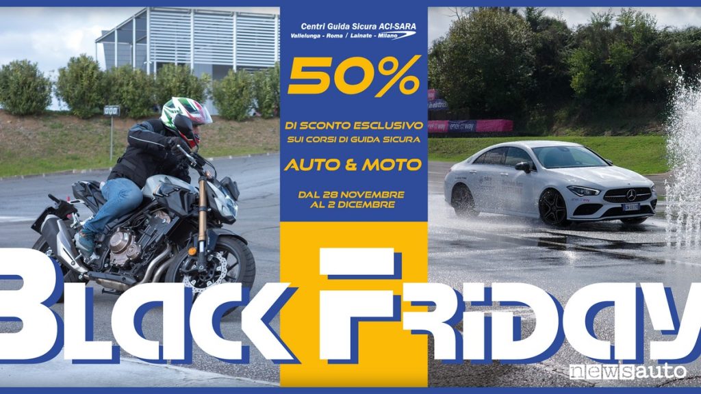 Corso guida sicura Autodromo Vallelunga Black Friday