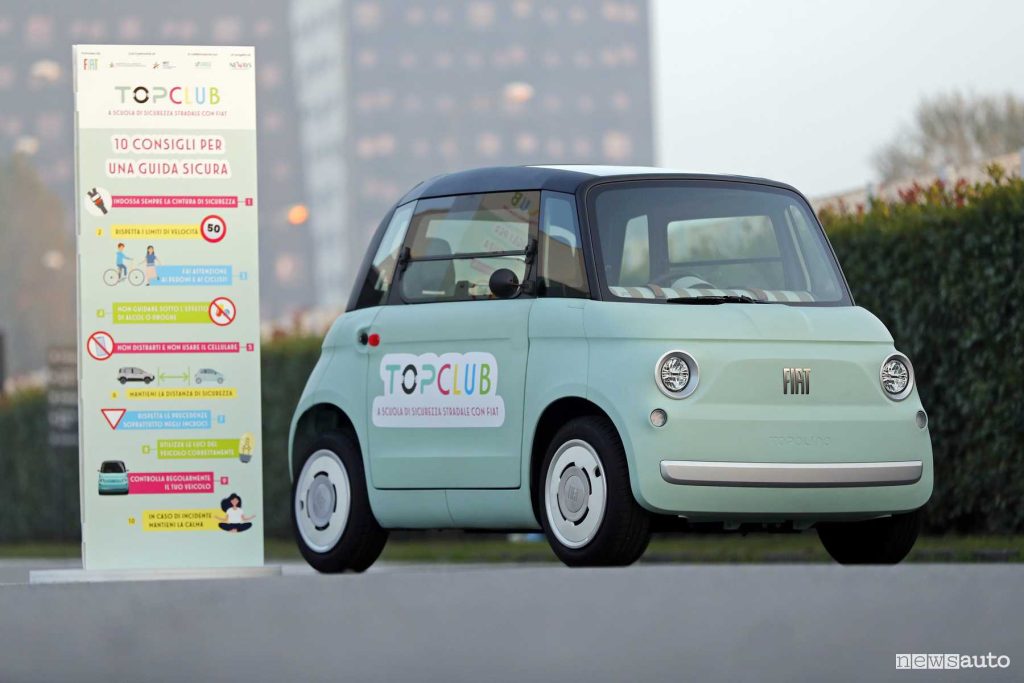 Fiat Topolino con gli sticker “Top Club” all'EICMA 2024