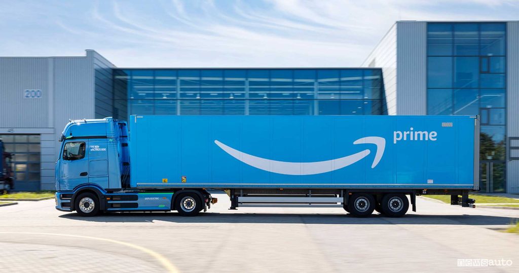 Camion elettrici Mercedes eActros 600 per le consegne Amazon