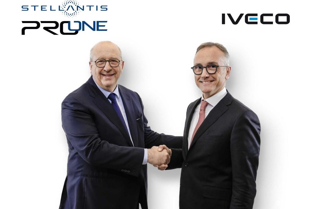 Jean Philippe Imparato (Chief Operating Officer di Stellantis per la regione Enlarged Europe) e Luca Sra, President, Truck Business Unit, Iveco Group