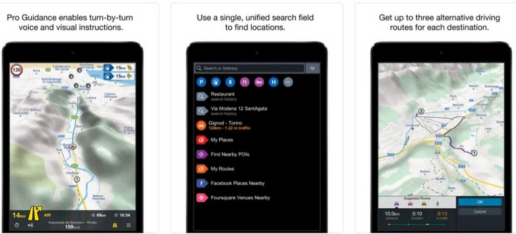 Genius Maps app di navigazione per iOS e Android