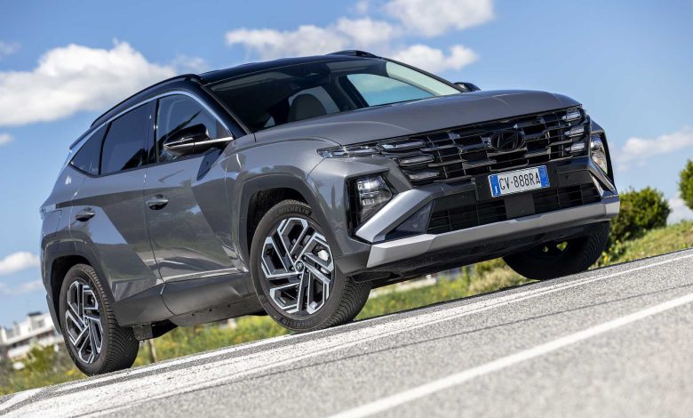Hyundai Tucson plug-in hybrid anteriore 3/4