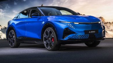 Alpine A390 GTS anteriore 3/4