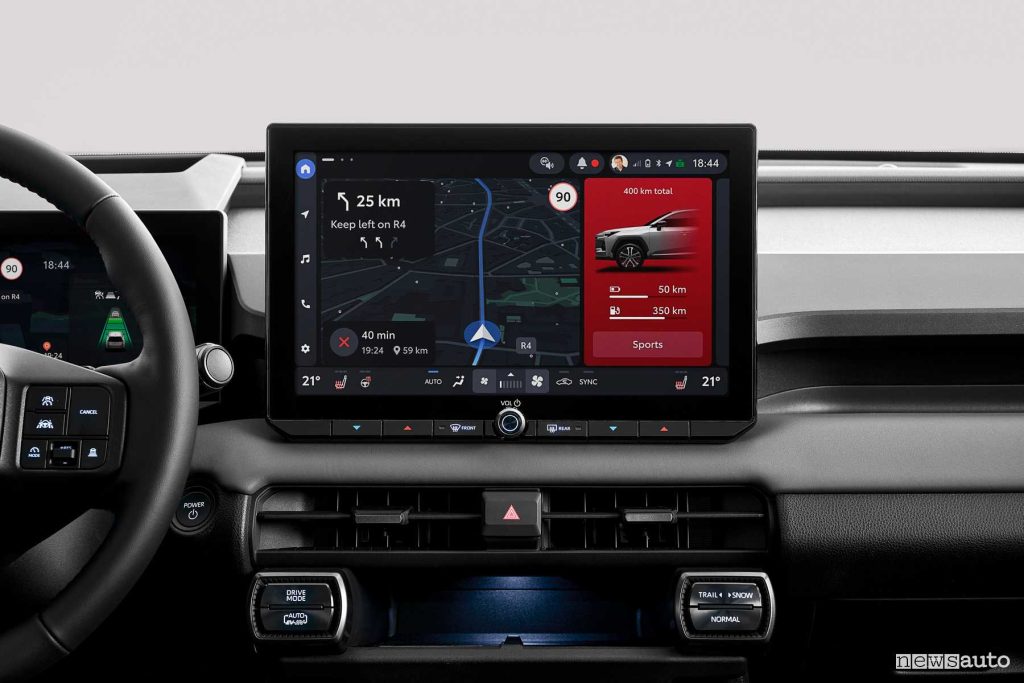 Nuova Toyota RAV4 GR Sport display abitacolo