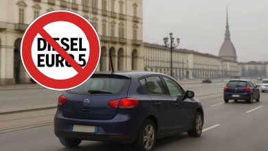 Stop alle auto diesel Euro 5 in Piemonte
