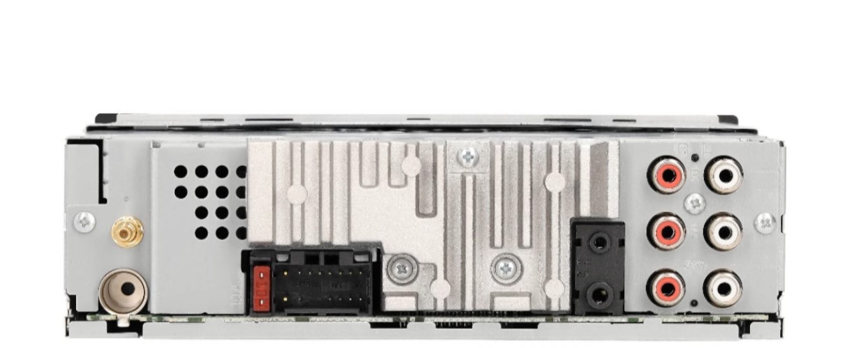 Il pannello posteriore della Pioneer SXT-C10PS mostra in evidenza sul lato destro le prese RCA delle uscite analogiche per i canali anteriore, posteriore e subwoofer