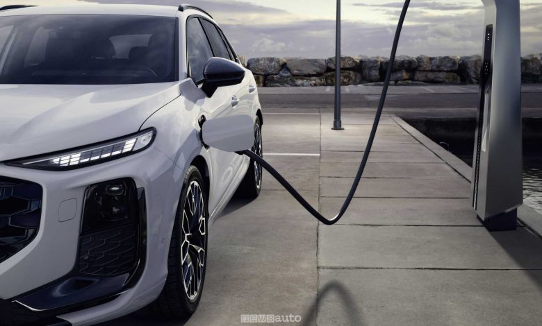 Audi Q3 e-hybrid si ricarica in corrente continua DC fino a 50 kW