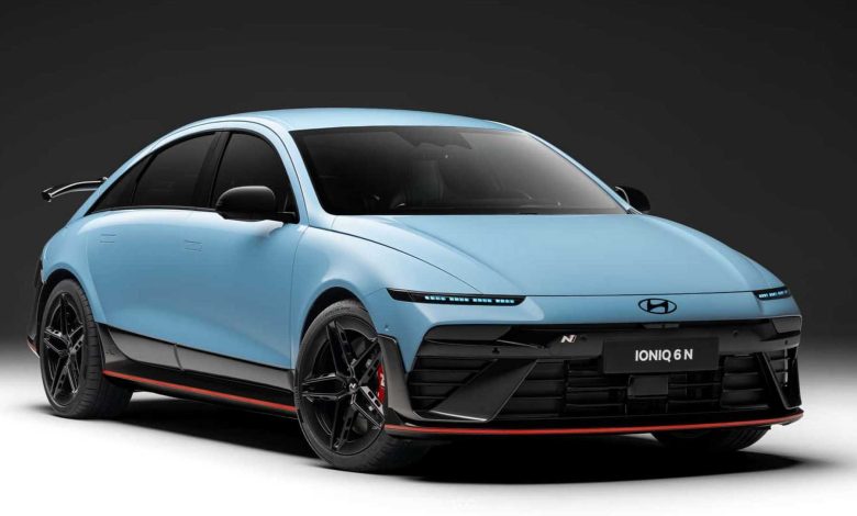 Hyundai Ioniq 6 N anteriore 3/4