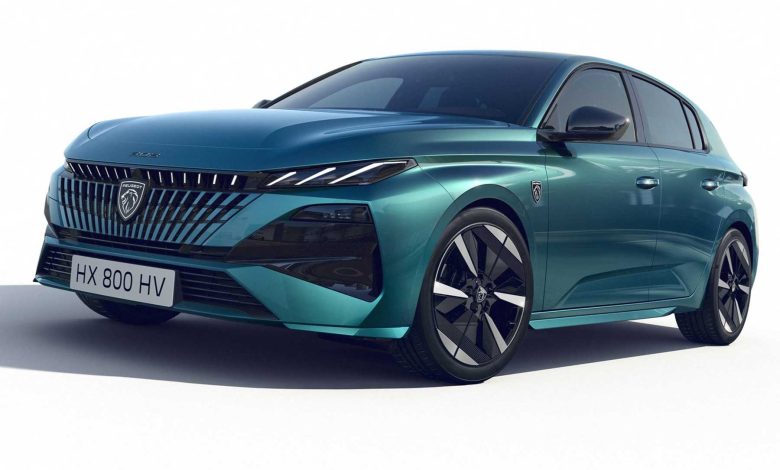 Nuova Peugeot E-308 anteriore 3/4